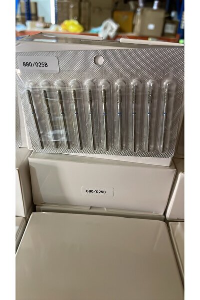 global fashion Capăt de freză de diamant pentru cuticule, cilindru rotunjit, brâu albastru, 880/025B