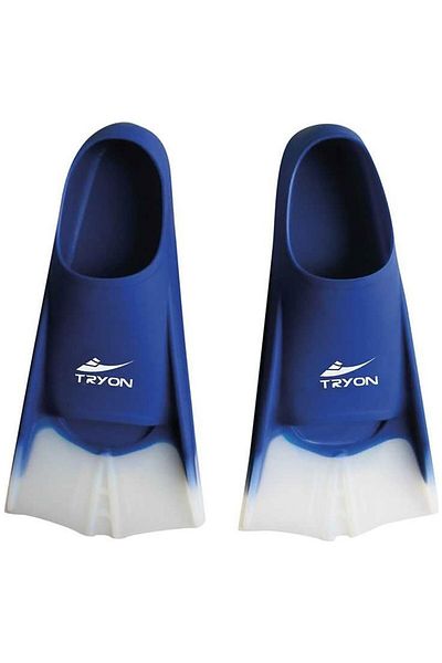 TRYON Paleta de piscină scurtă din silicon albastru unisex