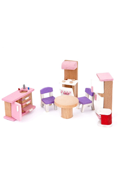 BALATOYZ Ahşap - Minyatür Mutfak Seti