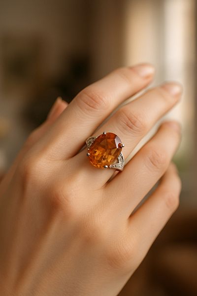 nss sky rock Zultanite Stone Adjustable Solitaire Ring