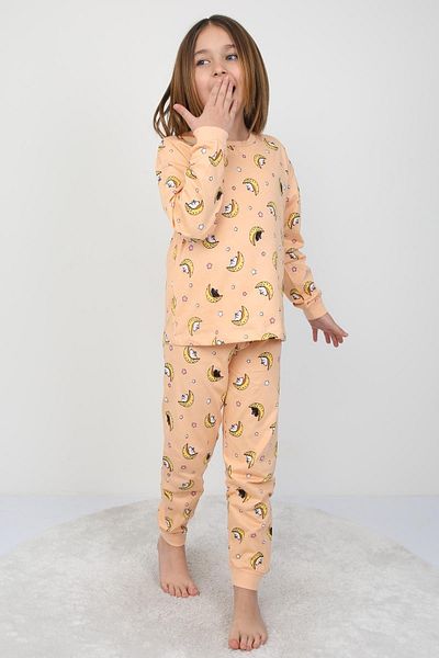 bunny hopp Set pijamale pentru fete cu mâneci lungi 100% bumbac cu manșetă cu gât rotund 3-8 ani