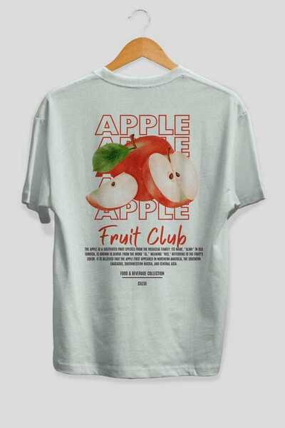 Ankhises Μπλουζάκι Apple Back Printed Λευκό Oversize Ανδρικό Γυναικείο Βαμβακ...