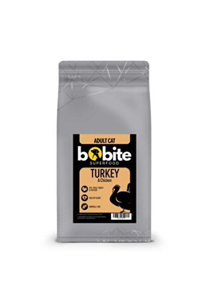 Bobite Hrana uscata pisici, SuperFood, Curcan și Pui, fara cereale 1.5kg