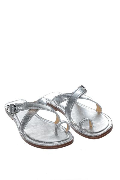 Michael Kors Michael Flip Flops Women's Silver