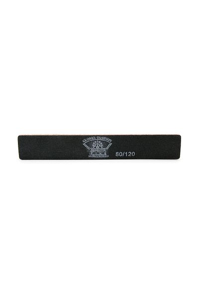 global fashion Nail file G11 Global Fashion, straight, black, grit 80/120