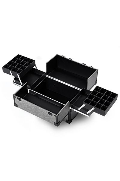 Cupio Metalická kozmetická taštička - sivá