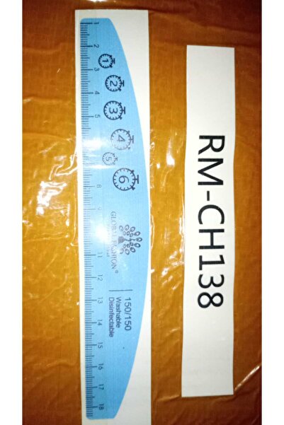 global fashion Pilă de unghii cu riglă, 150/150, albastră