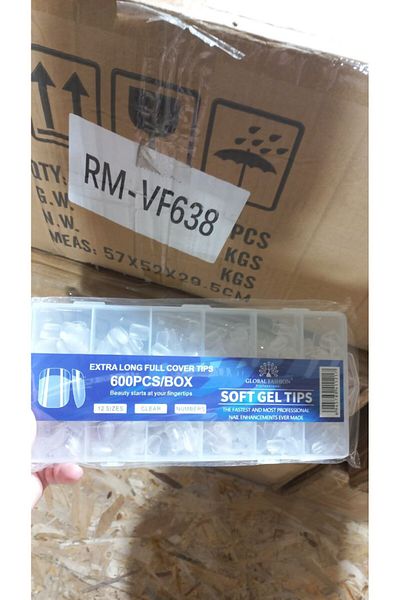 global fashion Gel tips for nail extension, "medium square" shape, 600 pcs