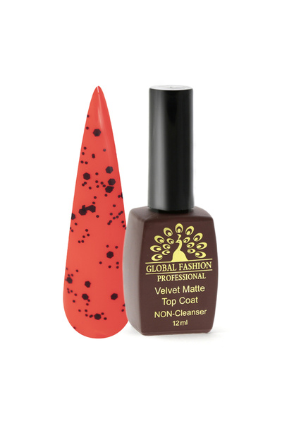 global fashion Top Coat Matte Egg Shell για νύχια, χωρίς στρώμα διασποράς, 12ml