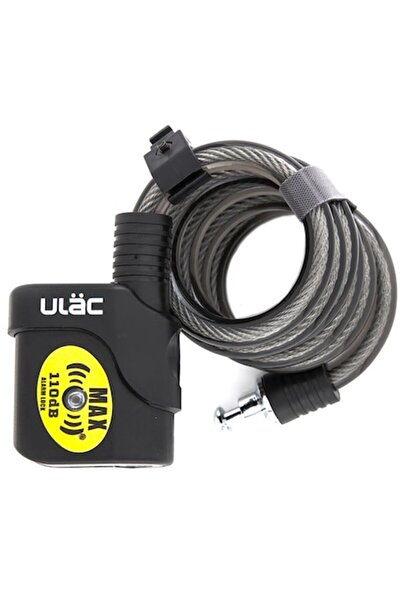 ULAC Lacăt de bicicletă Bulldog, 120 cm, alarmă 110 decibeli, negru