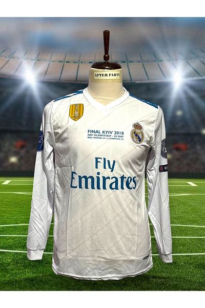 After Party R.E.A.L M.A.D.R.I.D 2018 Kiev Champions League Final Sergio Ramos Jersey (Long-Sleeve) Sports Singlet Ag