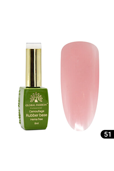 global fashion Базово покритие за нокти Camouflage, без хема, 8 мл 51