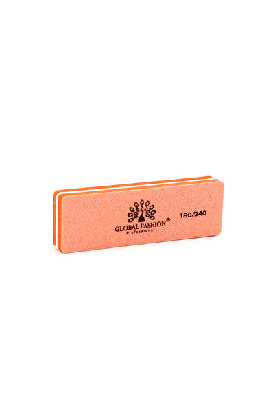 global fashion Buffer pentru unghii, mini, granulatie 180/240, coral