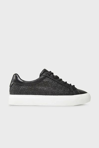 Calvin Klein Vulc Lace up Mono Pu Black Women's Sneaker