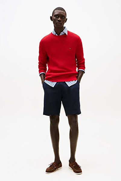 Tommy Hilfiger شورت رجالي كلاسيكي من القطن الممشط باللون الأزرق MW0MW37240DW5