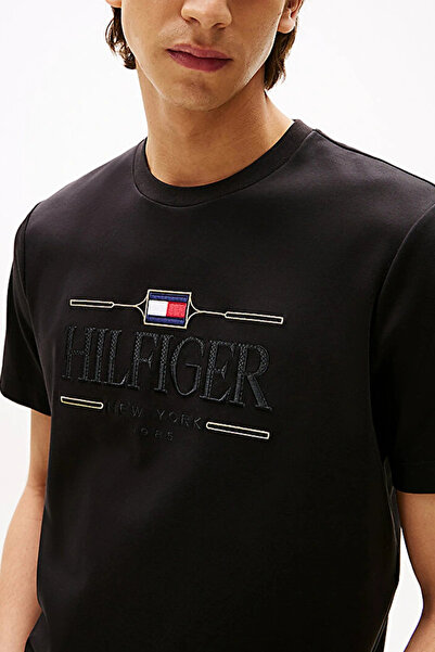 Tommy Hilfiger Men's Iconic Hilfiger Black T-Shirt Mw0Mw39585Bds