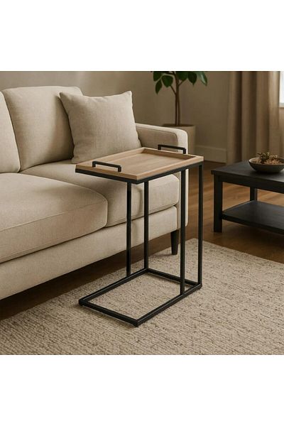 Vi Markets Service table - beige color - movable serving surface
