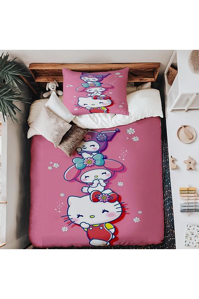 Şen Dekorasyon Cute Characters Baby Duvet Cover Set