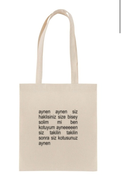 Namgo Aynen Aynen Baskılı Bez Çanta