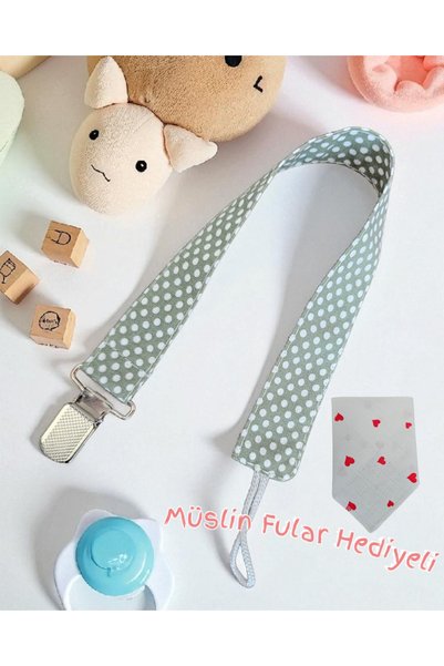 BeybiNest Emzik Askısı 3 lü set Fular Hediyeli Emzik Tutucu