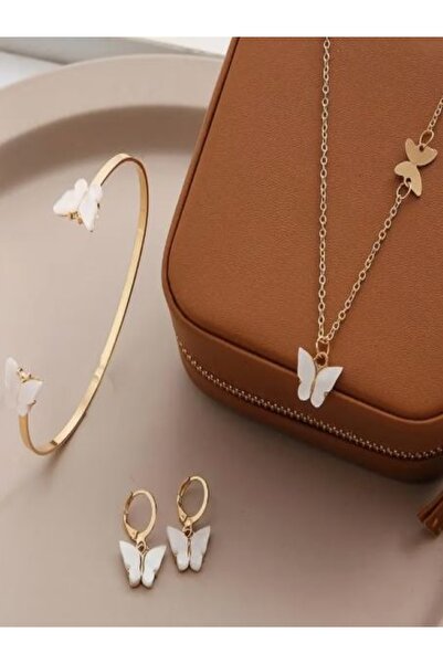 Alyas Aksesuar 4 Piece Butterfly Jewelry Set