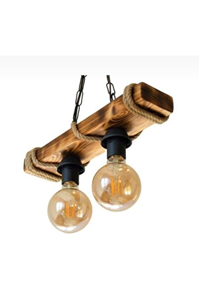 Ağış Elektrik Doğal Şıklığın Buluştuğu İkili Ahşap ve Halatlı Avize