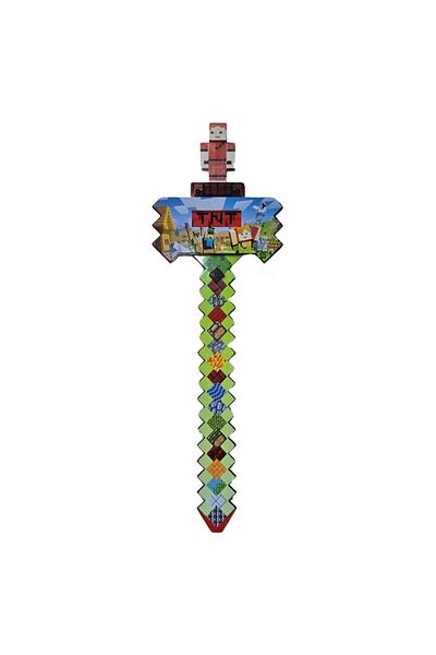 MASHASHOP Sword and figurine set, Minecraft, sounds and lights, multicolor, 31 cm