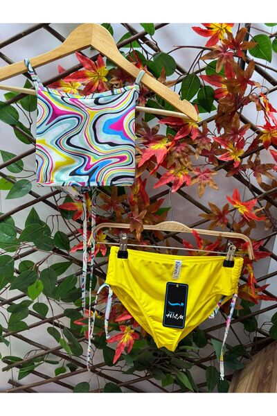 mikam Girl's Affordable Stylish Designed Rope Detail Bikini Set