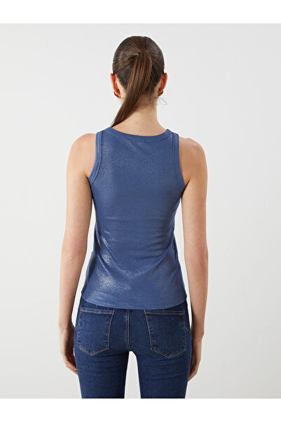 LC Waikiki Lacivert Bisiklet Yaka Parlak Görünümlü Kadın Atlet