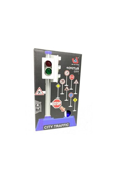 OEM Interactive Set, Traffic Light with Traffic Signs, 9 Pieces, Multicolor