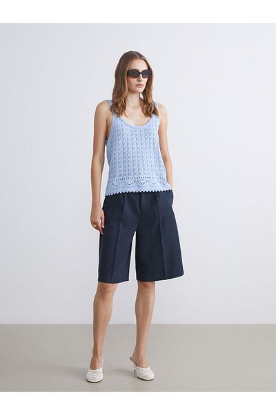 LC Waikiki U Neck Openwork Women's Knitwear Singlet