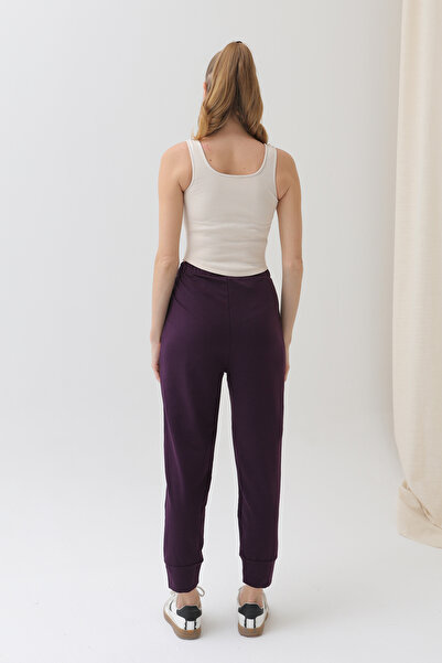 Modamorfo Women's Rib Detailed Sweatpants - 30189Pnt