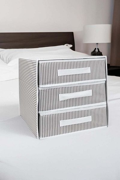 Hesaplı Kasa 3 Compartment Fabric Drawer Organizer – 32 X 32 X 32 cm