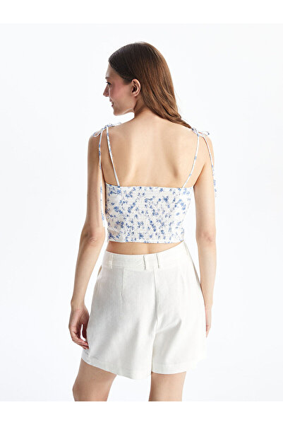 LC Waikiki Kalp Yaka Çiçekli Kadın Crop Büstiyer