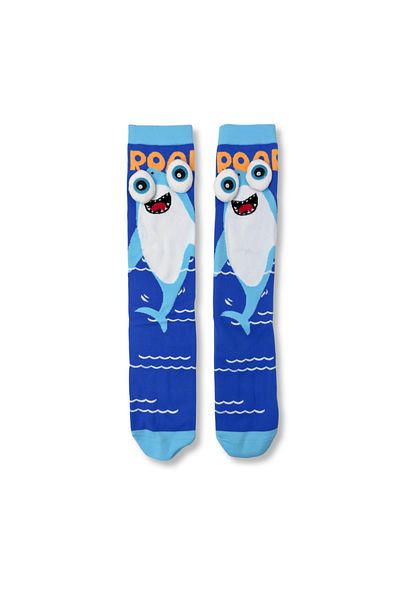 glitters Funky 3D High Socks for Kids & Teens – Fun Socks - Shark