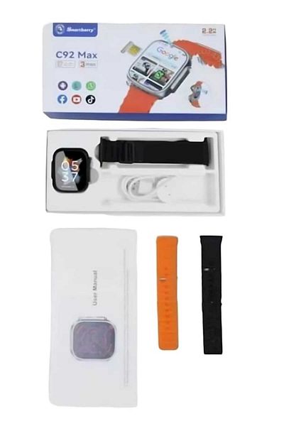 Smartberry C92 Max Smart Watch 4G Network Android System 64GB Internal Memory 6GB RAM SIM Card Dual Camera