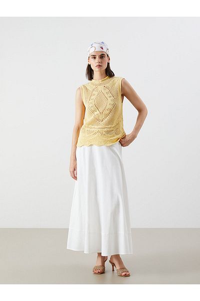 LC Waikiki Stand Collar Openwork Women's Knitwear Singlet