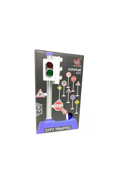 OEM Interactive Set, Traffic Light with Traffic Signs, 9 Pieces, Multicolor