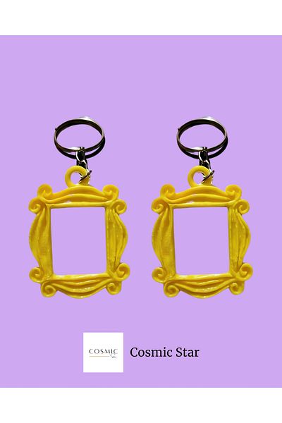 Cosmic Star Set of 2 Friends Series Figure Door Ornament Frame Keychain