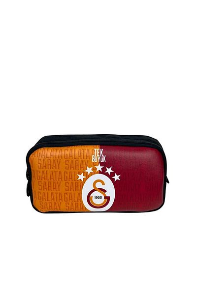 Galatasaray Five Star Licensed Multi-Compartment Zippered School Backpack Triple Set Bag Pen Holder and Nutrition