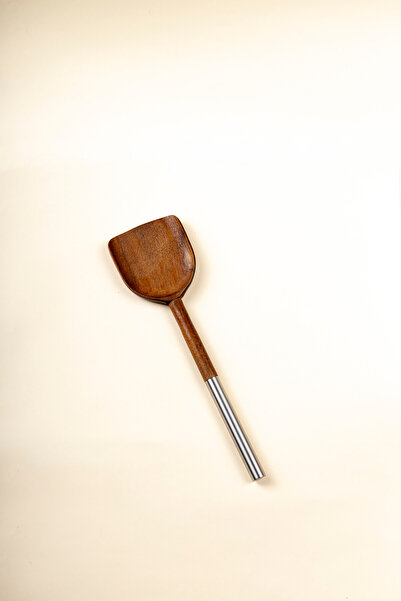 FH finehome Volleyball Metal Handle Acacia Spatula