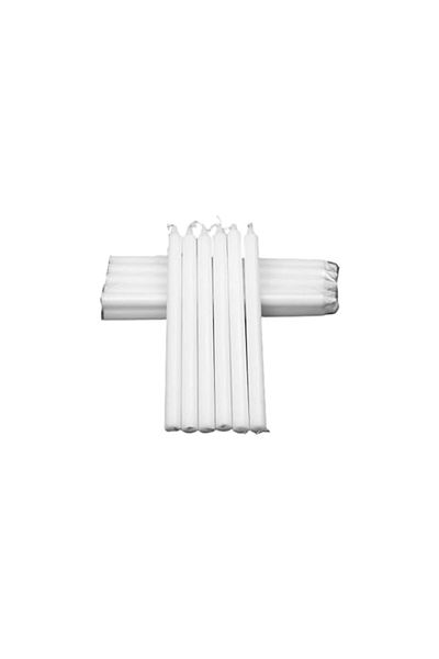 Generic JASS 8 pieces White Long Thin Candle for Weddings, Parties, Birthdays