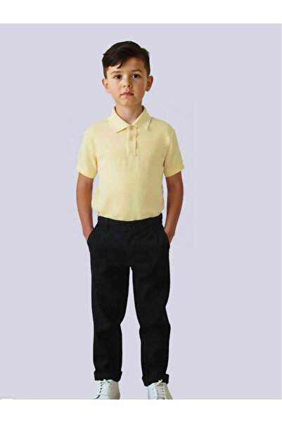 BERNEO تي شيرت لاكوسي برقبة بولو مدرسية للجنسين 100% طبيعي