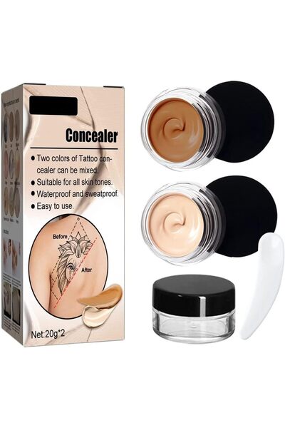 SWIUKPHE خافي عيوب مقاوم للماء بتغطية كاملة للندبات والبقع الداكنة والبهاق - ...