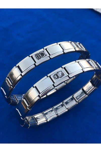 fmaccesories Steel Italian Bracelet Hellokitty Batman 2 Li Lover Couple Combination