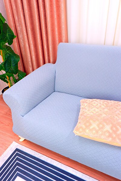 elgeyar Jacquard 3-Piece Sofa Cover Basket Pattern - Gray