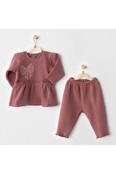 andywawa Ac26204 طقم كاجوال مكون من قطعتين باللون الوردي الداكن