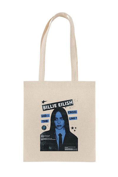 Namgo Billie Eilish Blue Printed Cloth Bag