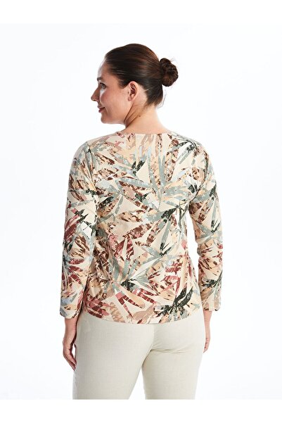 LC Waikiki Mixed Crew Neck Patterned Women's Blouse