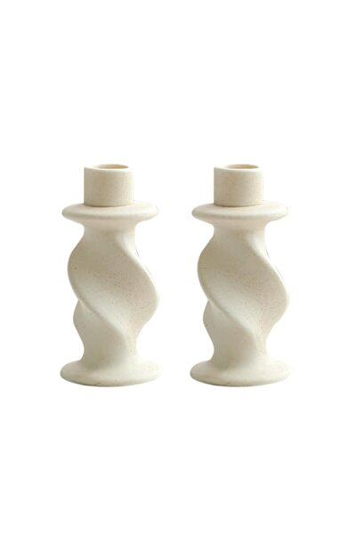 Generic Brand Taper Candle Holder, Ceramic Candlestick Holders Decor, Table C...